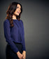 Front Pintuck Chiffon  Blue Top